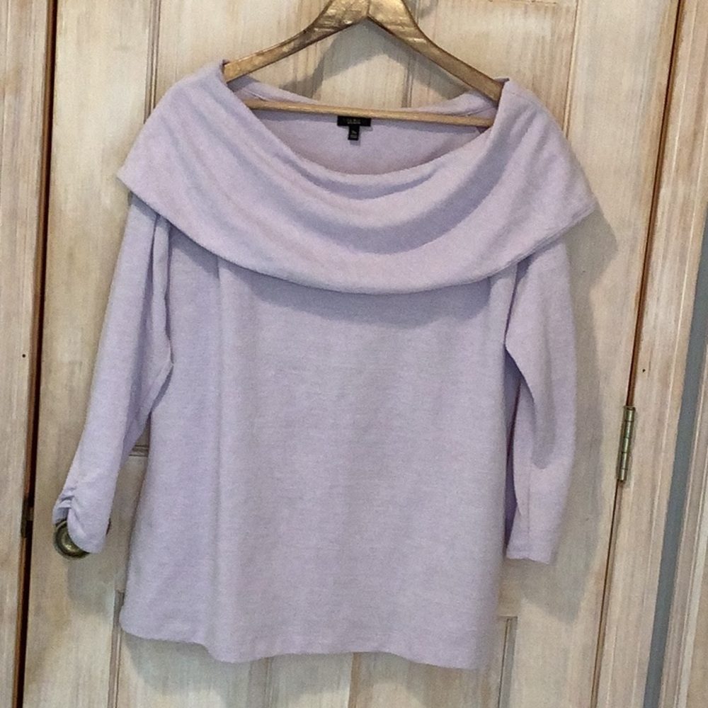 Lavender Cowl Neck Sweater